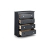 Julian Bowen Radley 4 Drawer Chest Anthracite Open