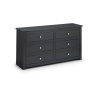 Julian Bowen Radley 6 Drawer Chest Anthracite