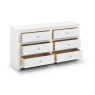 Julian Bowen Radley 6 Drawer Chest White Open