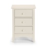 Julian Bowen Cameo 3 Drawer Bedside Chest Stone White