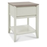 Brampton Grey Lamp Table With Drawer