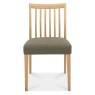 Brampton Oak Low Slat Back Fabric Chair (Pair)