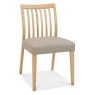 Brampton Oak Low Slat Back Grey Bonded Leather Chair (Pair)