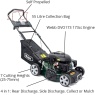 Webb WER460ES Classic 46cm Self Propelled Electric Start Petrol Rotary Lawnmower