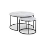 Julian Bowen Bellini Round Nesting Coffee Table - White Marble