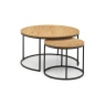 Julian Bowen Bellini Round Nest Of Tables - Oak