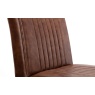 Julian Bowen Brooklyn Dining Chair - Brown Faux Leather & Square Gunmetal BRO002