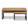 Julian Bowen Brooklyn Oak Nesting Coffee Tables BRO004