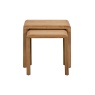 Julian Bowen Curve Oak Nest Of 2 Tables CUR304