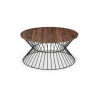 Julian Bowen Jersey Round Wire Coffee Table - Walnut JER001