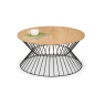 Julian Bowen Jersey Round Wire Coffee Table - Euro Oak JER003