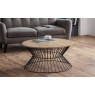 Julian Bowen Jersey Round Wire Coffee Table - Euro Oak JER003