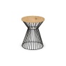 Julian Bowen Jersey Round Wire Lamp Table - Euro Oak JER004