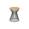 Julian Bowen Jersey Round Wire Lamp Table - Euro Oak JER004