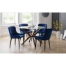 Julian Bowen Luxe Velvet Dining Chair - Blue LUX002