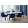 Julian Bowen Luxe Velvet Dining Chair - Blue LUX002