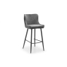 Julian Bowen Luxe Velvet Bar Stool - Grey LUX201