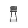 Julian Bowen Luxe Velvet Bar Stool - Grey LUX201