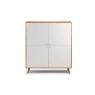 Julian Bowen Moritz 4 Door Cabinet - Oak & White MOR001