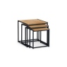 Julian Bowen Tribeca Nest Of 3 Tables - Euro Oak TRI502