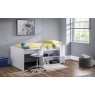 Julian Bowen Neptune Midsleeper With Desk - White NEP001