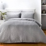 Serene Seersucker Grey Duvet Set