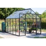 Vitavia Phoenix Powder Coated Black Frame Greenhouse With Integrated Base