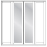 Wiemann Cambridge 4 Door 2 Mirrored Door Wardrobe