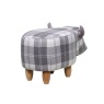 Maisie The Tartan Cow Footstool