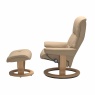 Stressless Mayfair Medium Chair & Stool in Paloma Beige