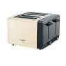 Bosch TAT4P447GB DesignLine 4 Slice Toaster - Cream