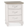 Montreal Grey Washed Oak & Soft Grey 3 Drawer Nightstand