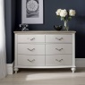 Montreal Grey Washed Oak & Soft Grey 6 Drawer Wide Chest