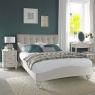 Montreal Soft Grey Bed Frame Pebble Grey Upholstered