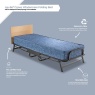 Crown Windermere Folding Bed With Waterproof Deep Sprung Mattress - Single