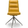 Nevada Swivel Dining Chair Stainless Steel Frame Ochre Seat