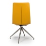 Nevada Swivel Dining Chair Stainless Steel Frame Ochre Seat