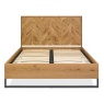 Vaughan Chevron Oak Panel Bedstead