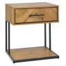 Vaughan Chevron Oak Nightstand