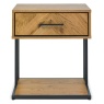 Vaughan Chevron Oak Nightstand