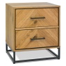 Vaughan Chevron Oak 2 Drawer Nightstand