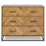 Vaughan Chevron Oak 3 Drawer Chest