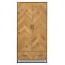 Vaughan Chevron Oak Double Wardrobe