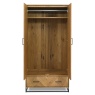 Vaughan Chevron Oak Double Wardrobe