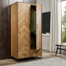 Vaughan Chevron Oak Double Wardrobe