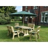 Churnet Valley Ergo 6 Seat Table Set - 2 x Chairs & 2 x Benches