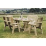 Churnet Valley Churnet Valley Ergo 6 Seat Table Set - 2 x Chairs & 2 x Benches