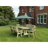 Churnet Valley Ergo 8 Seat Table Set - 2 x Chairs & 2 x 3-Seater Benches