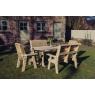 Churnet Valley Churnet Valley Ergo 8 Seat Table Set - 2 x Chairs & 2 x 3-Seater Benches