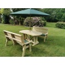 Churnet Valley Ergo 6 Seat Table Set - 3 x Benches